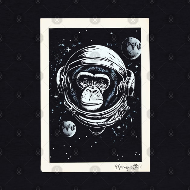Space Monkey, Chimps in space, Mercury-Atlas 5 by Teessential